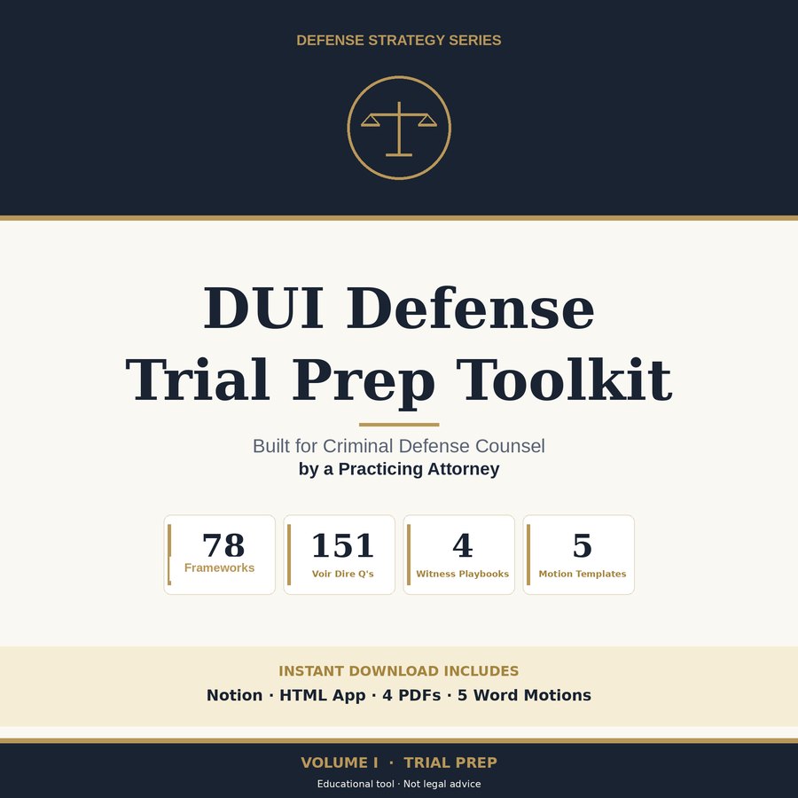 DUI Defense Master Kit