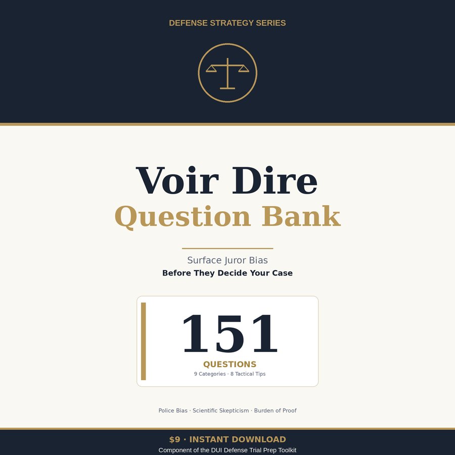 DUI Voir Dire Question Bank